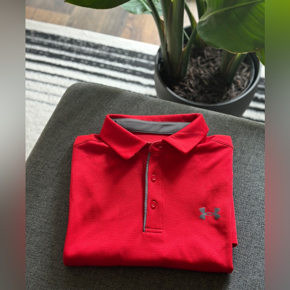 Under Armour Men's Bright Red Polo Shirt